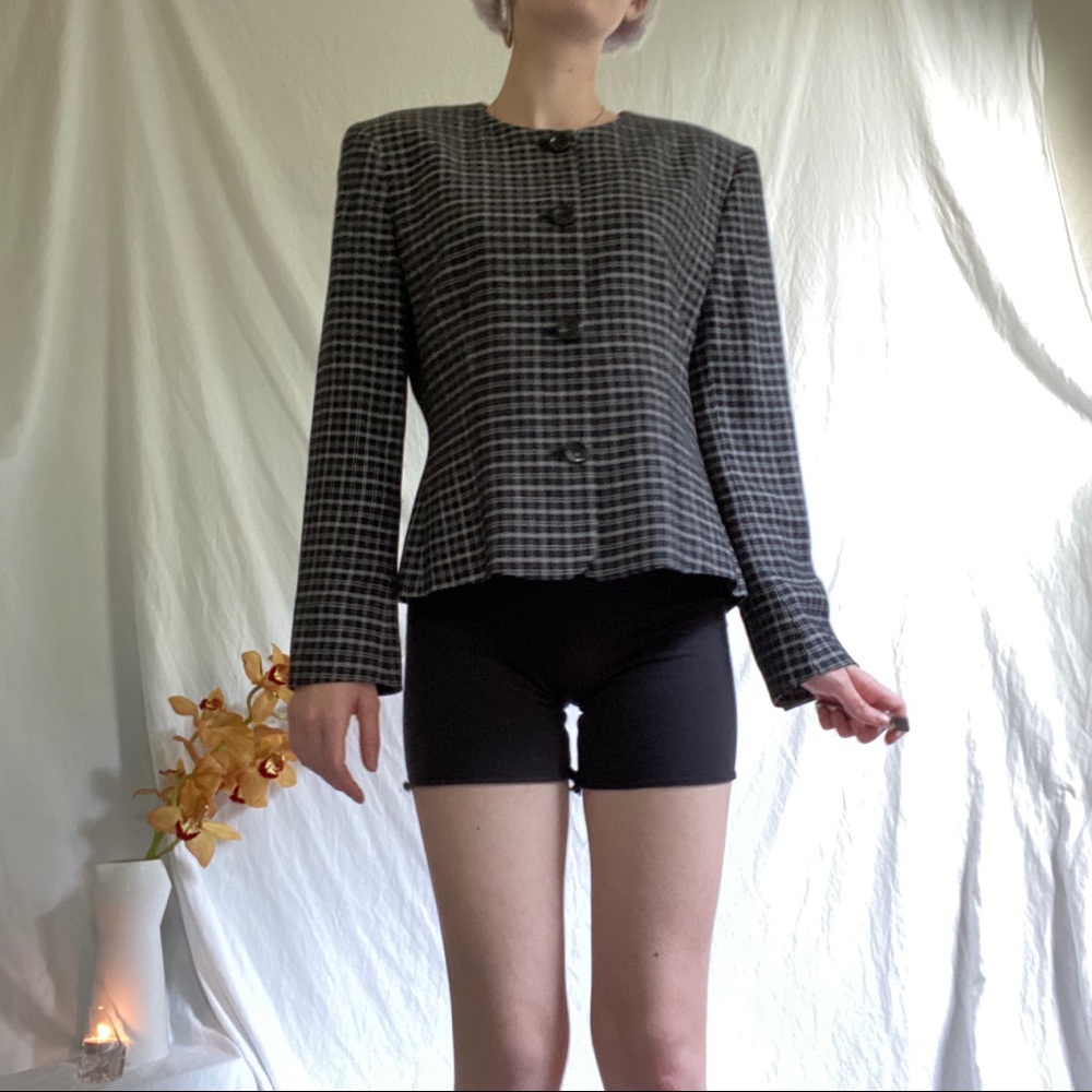 Liz Claiborne Plaid Blazer ~ Size 8